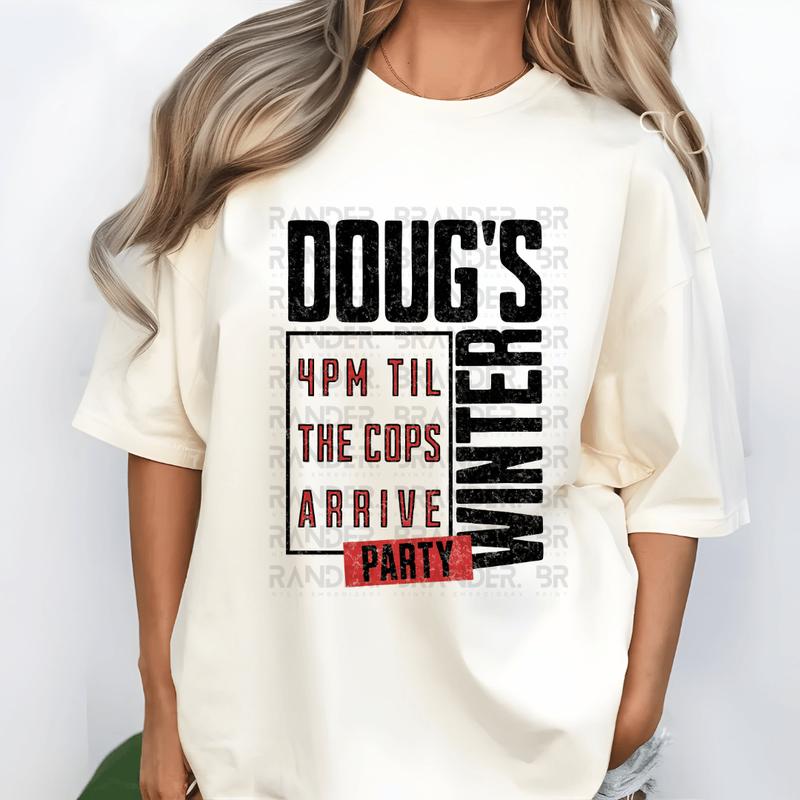 Doug's Winter Party Graphic T-Shirt - Limited Edition with 