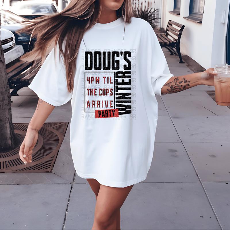 Doug's Winter Party Graphic T-Shirt - Limited Edition with 