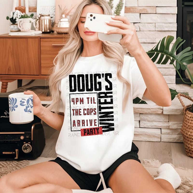 Doug's Winter Party Graphic T-Shirt - Limited Edition with 