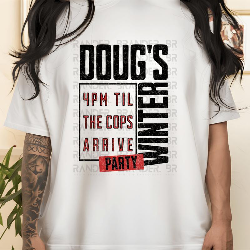 Doug's Winter Party Graphic T-Shirt - Limited Edition with 