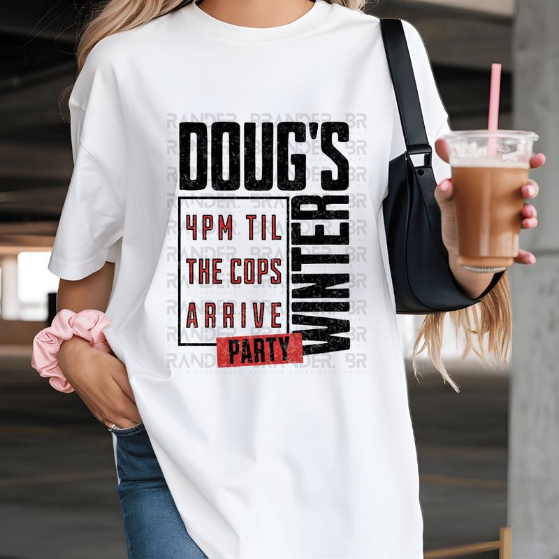 Doug's Winter Party Graphic T-Shirt - Limited Edition with 