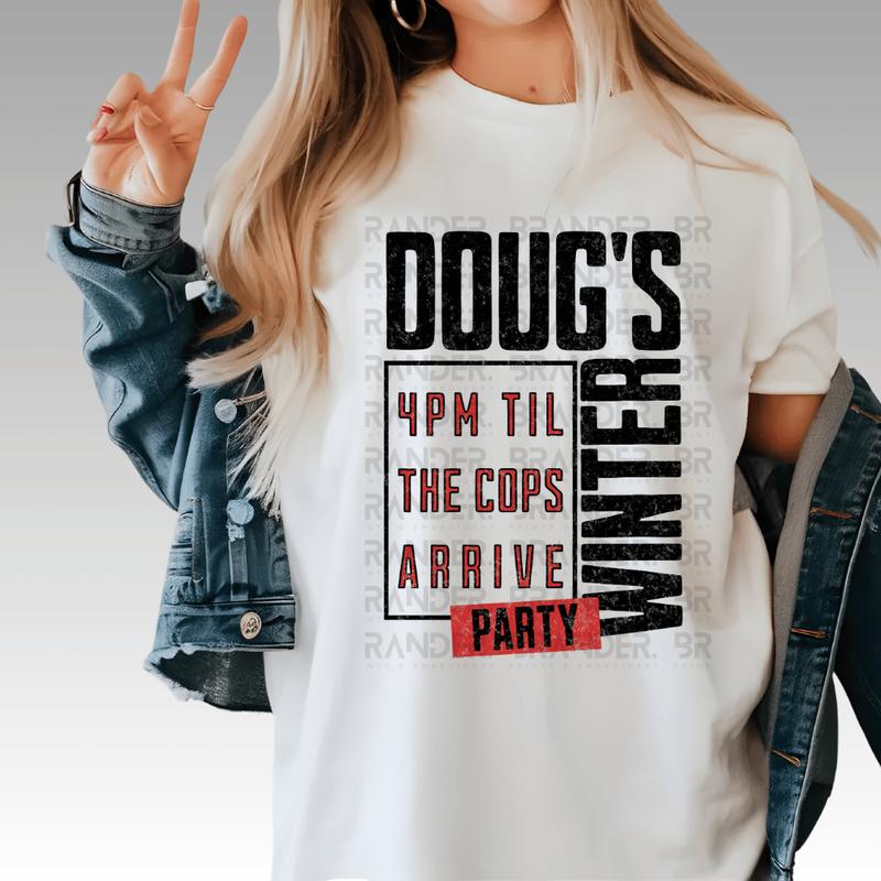 Doug's Winter Party Graphic T-Shirt - Limited Edition with 