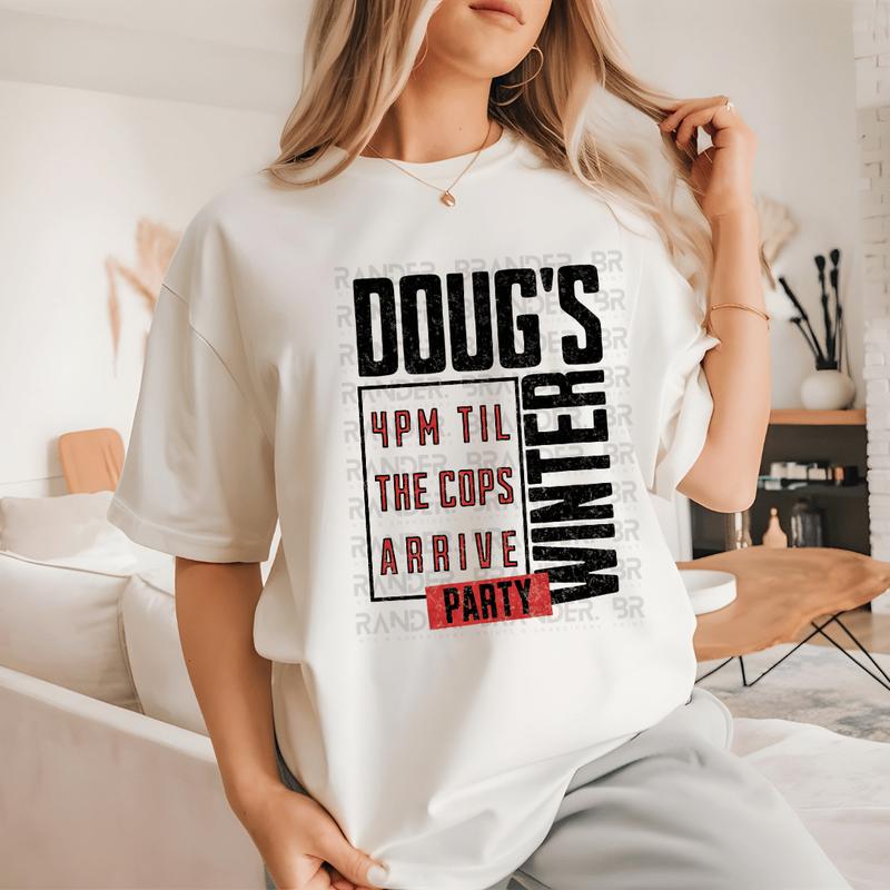Doug's Winter Party Graphic T-Shirt - Limited Edition with 