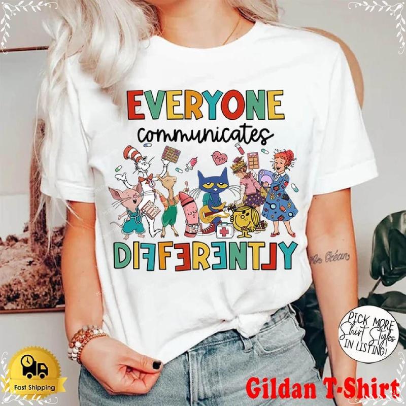 Everyone Communicates Differently T-Shirt - Celebrating Neurodiversity and Unique Communication Styles