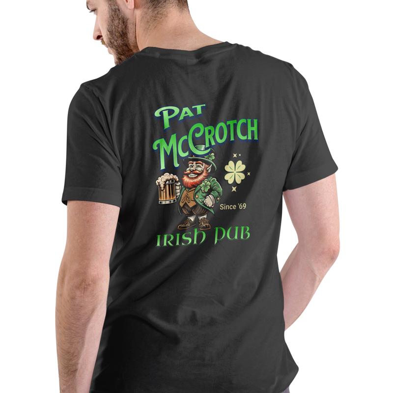 Pat McCrotch Irish Pub T-Shirt - Unisex Cotton, Playful Irish Humor Since '69