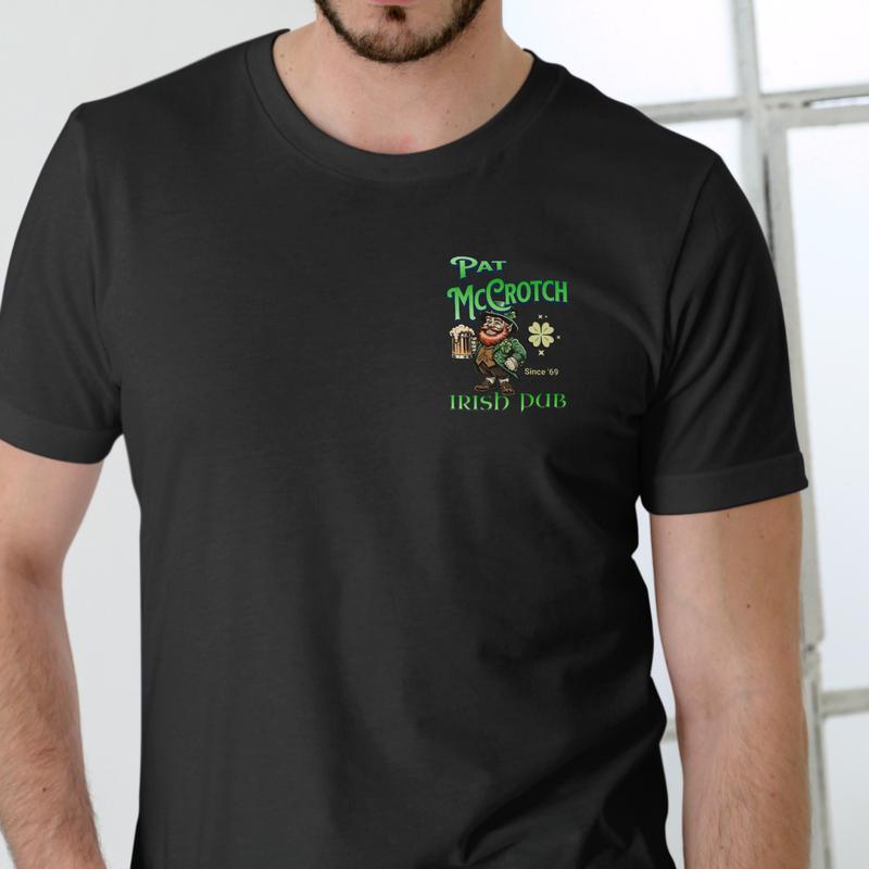 Pat McCrotch Irish Pub T-Shirt - Unisex Cotton, Playful Irish Humor Since '69