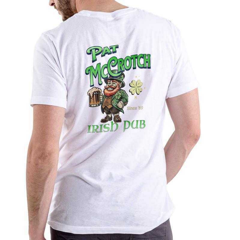 Pat McCrotch Irish Pub T-Shirt - Unisex Cotton, Playful Irish Humor Since '69