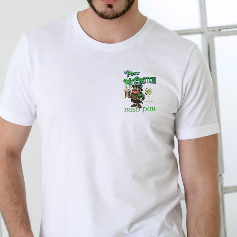 Pat McCrotch Irish Pub T-Shirt - Unisex Cotton, Playful Irish Humor Since '69