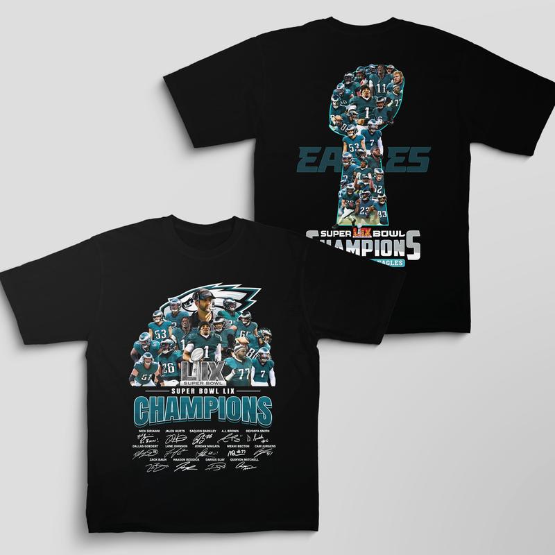 Philadelphia Eagles Super Bowl LII Champions Shirt - Gildan 5000 Heavy Cotton Unisex Graphic Tee