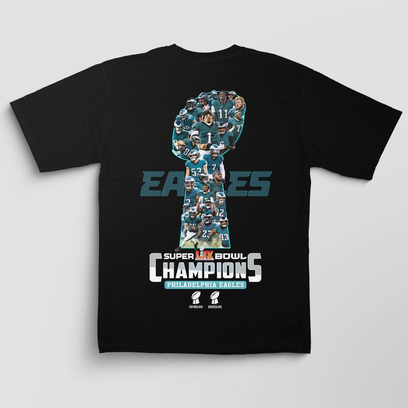Philadelphia Eagles Super Bowl LII Champions Shirt - Gildan 5000 Heavy Cotton Unisex Graphic Tee