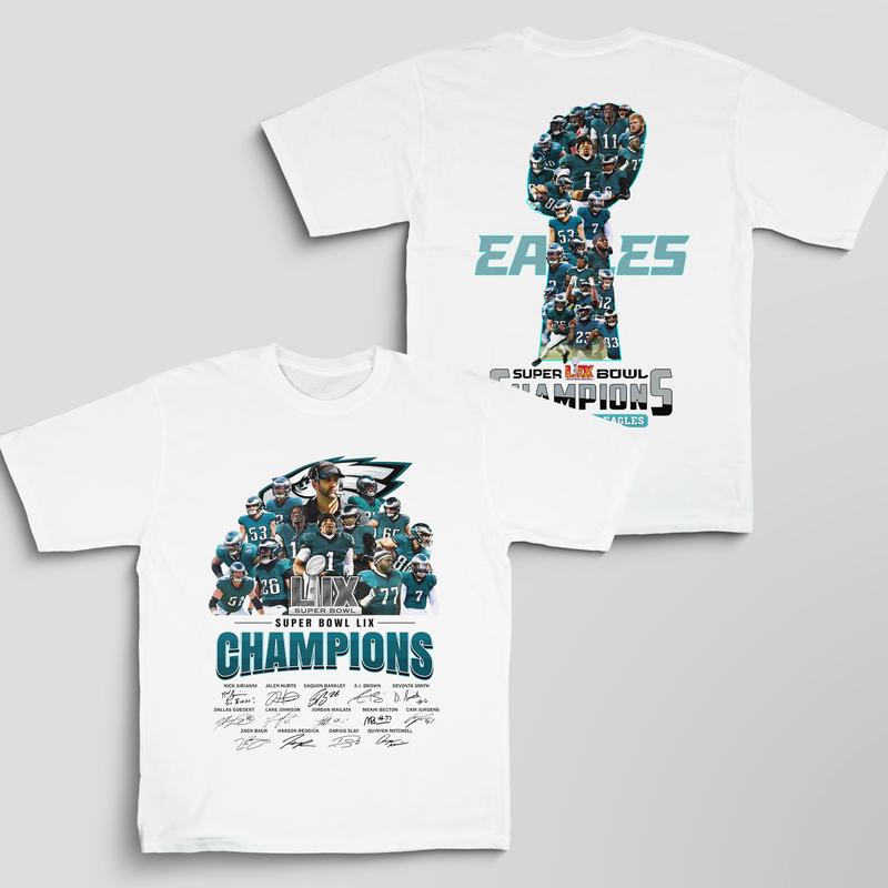Philadelphia Eagles Super Bowl LII Champions Shirt - Gildan 5000 Heavy Cotton Unisex Graphic Tee