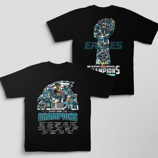 Philadelphia Eagles Super Bowl LIX Champions Shirt - Gildan 5000 Heavy Cotton Unisex Tee
