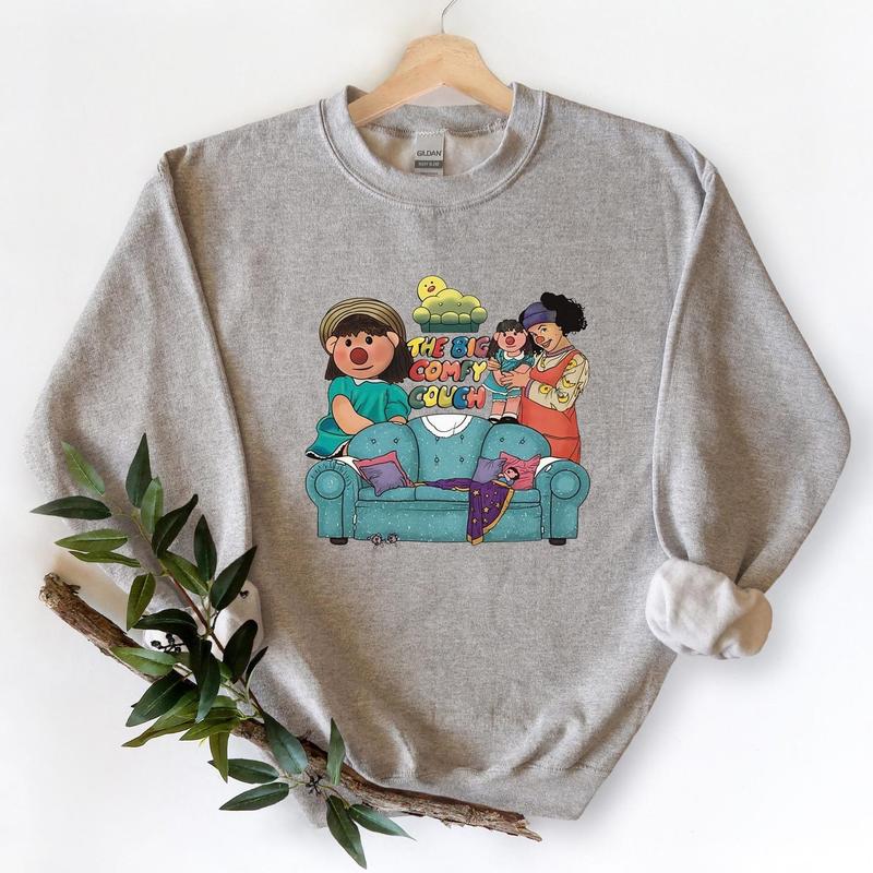 The Big Comfy Couch Sweatshirt - Nostalgic 90s TV Show Apparel Featuring Loonette and Molly