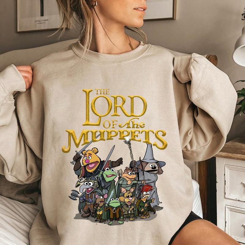 The Lord of the Muppets Vintage Sweatshirt - A Whimsical Tribute for Muppet and Fantasy Fans