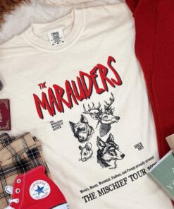 The Mischief Tour 1978 - Marauder's Map Inspired Garment Dyed Tee