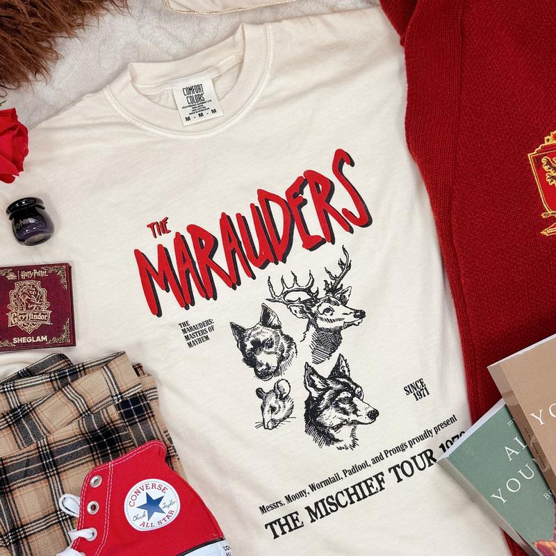 The Mischief Tour 1978 - Marauder's Map Inspired Garment Dyed Tee