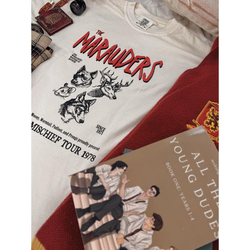 The Mischief Tour 1978 - Marauder's Map Inspired Garment Dyed Tee