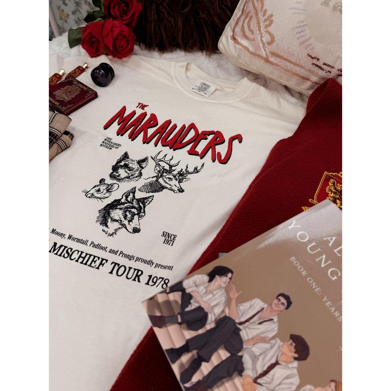 The Mischief Tour 1978 - Marauder's Map Inspired Garment Dyed Tee