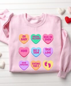Valentine's Day Pregnancy Announcement Gift Shirt for Expecting Moms