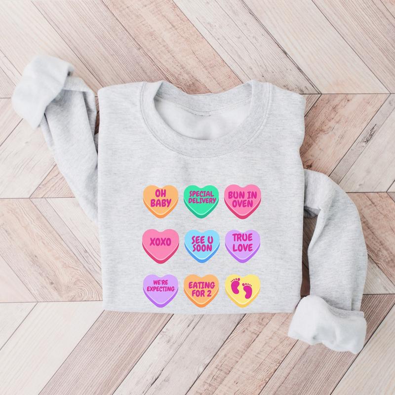 Valentine's Day Pregnancy Announcement Gift Shirt for Expecting Moms