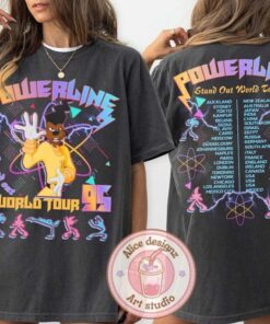 Vintage 90s Powerline World Tour Graphic Tee - A Goofy Movie Inspired Shirt