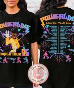 Vintage 90s Powerline World Tour Graphic Tee - A Goofy Movie Inspired Shirt