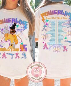 Vintage 90s Powerline World Tour Graphic Tee - A Goofy Movie Inspired Shirt