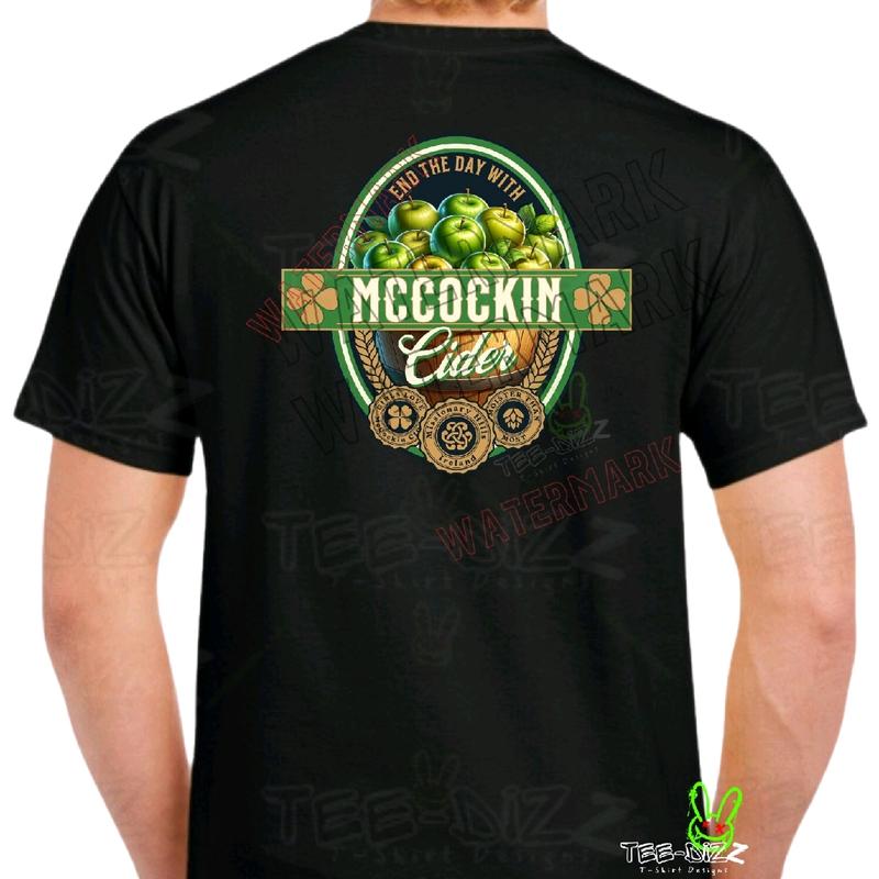 McCockin Cider Men's Funny Quote T-Shirt – Casual Crewneck with Humorous Beer Quote
