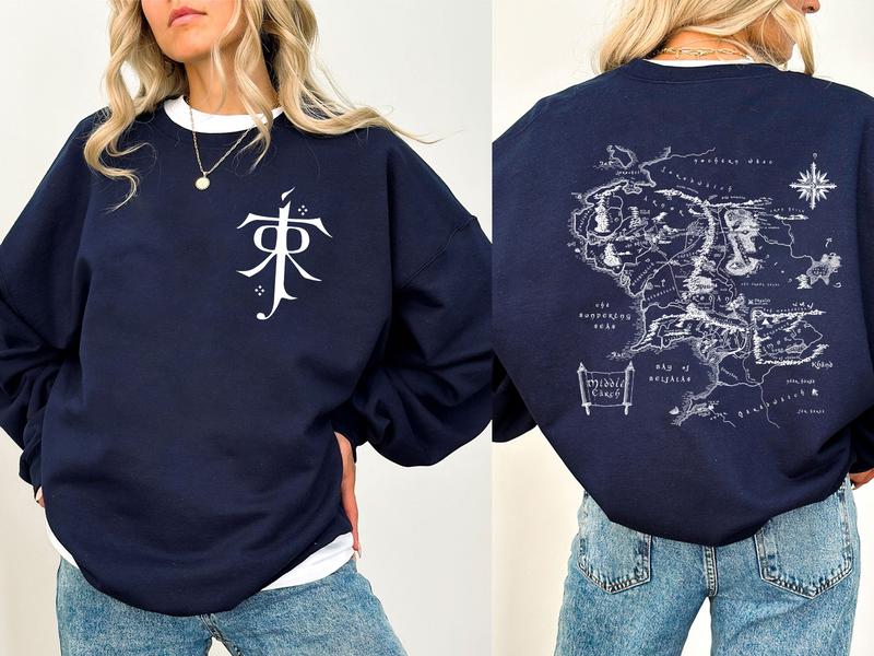 Middle-earth Map Hoodie - JRR Tolkien Inspired LOTR Apparel