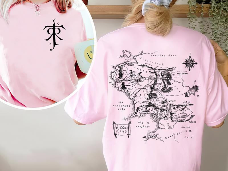 Middle-earth Map Hoodie - JRR Tolkien Inspired LOTR Apparel