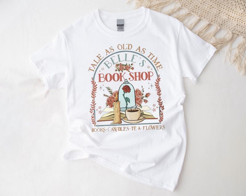 Timeless Beauty: Belle's Book Shop Vintage Shirt - A Tribute to Love and Literature