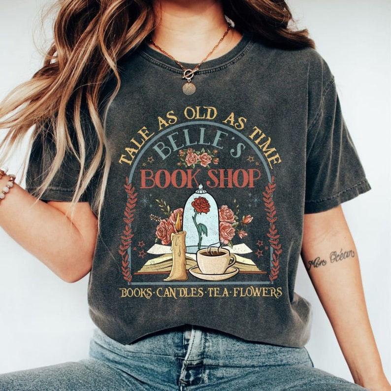 Timeless Beauty: Belle's Book Shop Vintage Shirt - A Tribute to Love and Literature