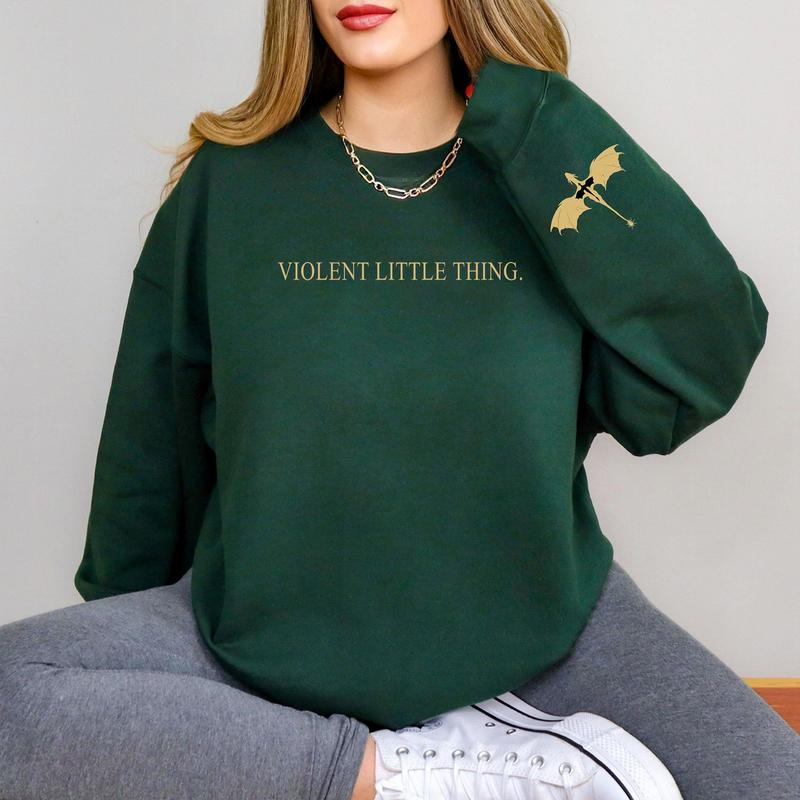 Violent Little Thing Sweatshirt - Unisex - Dark Academia Xaden Riorson Inspired - Basgiath War Theme - Iron Flame