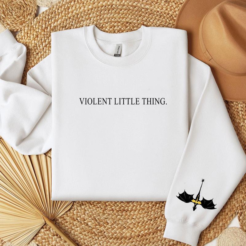 Violent Little Thing Sweatshirt - Unisex - Dark Academia Xaden Riorson Inspired - Basgiath War Theme - Iron Flame